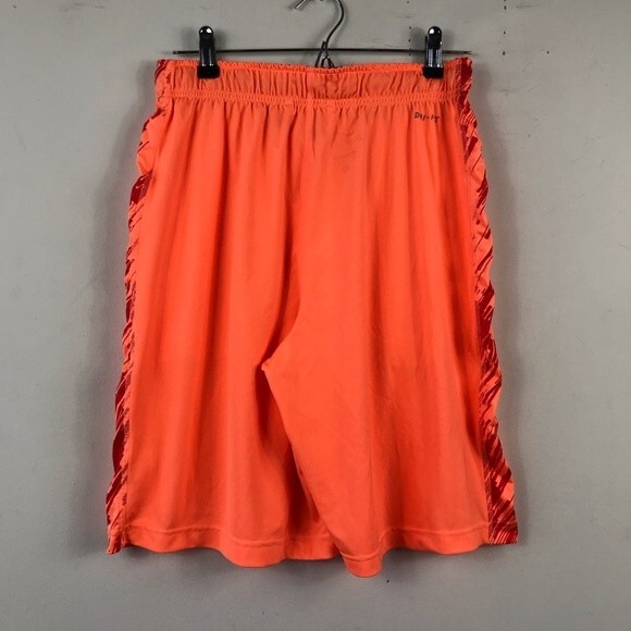 Nike Men's Basketball Shorts Digital Rain Embossed Active Gym Orange S 588581 - Picture 4 of 12